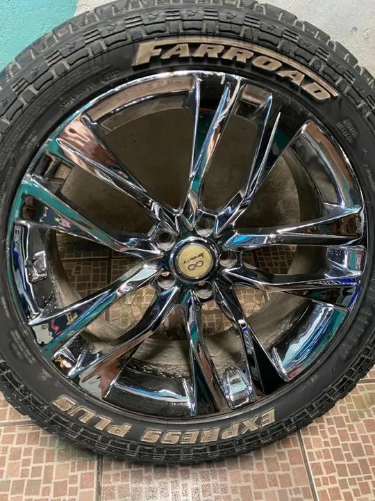 Para -Despega- Vendo Jogo De Rodas Aro 20 Cromas- Em ótimo Estado-5 Furos- - Foto 6