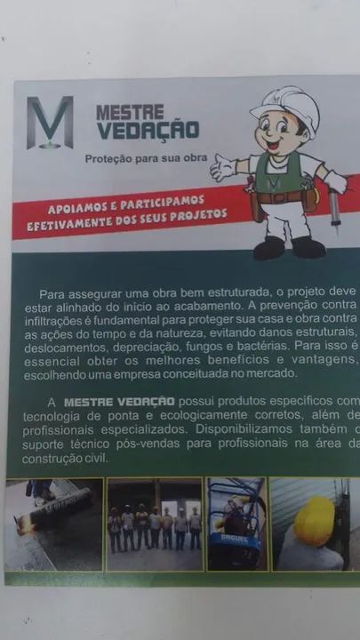 Mestre Vedação Impermeabilização ( Laje)