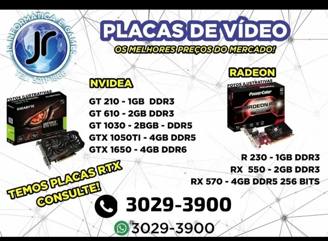 Placa de vídeo variadas