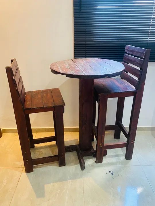 Mesa e cadeira rústica para bar e restaurante  - Foto 5
