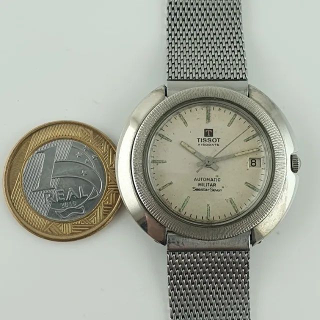 Relógio Tissot Mod 44588-1T Militar Automatic Seastear Seven Década de 60  - Foto 5