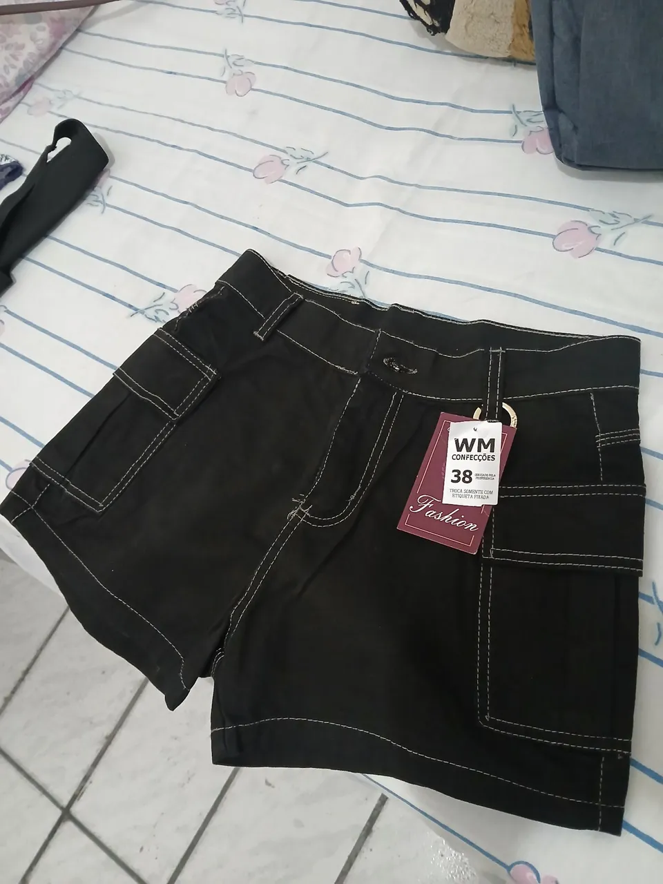 Short jeans preto