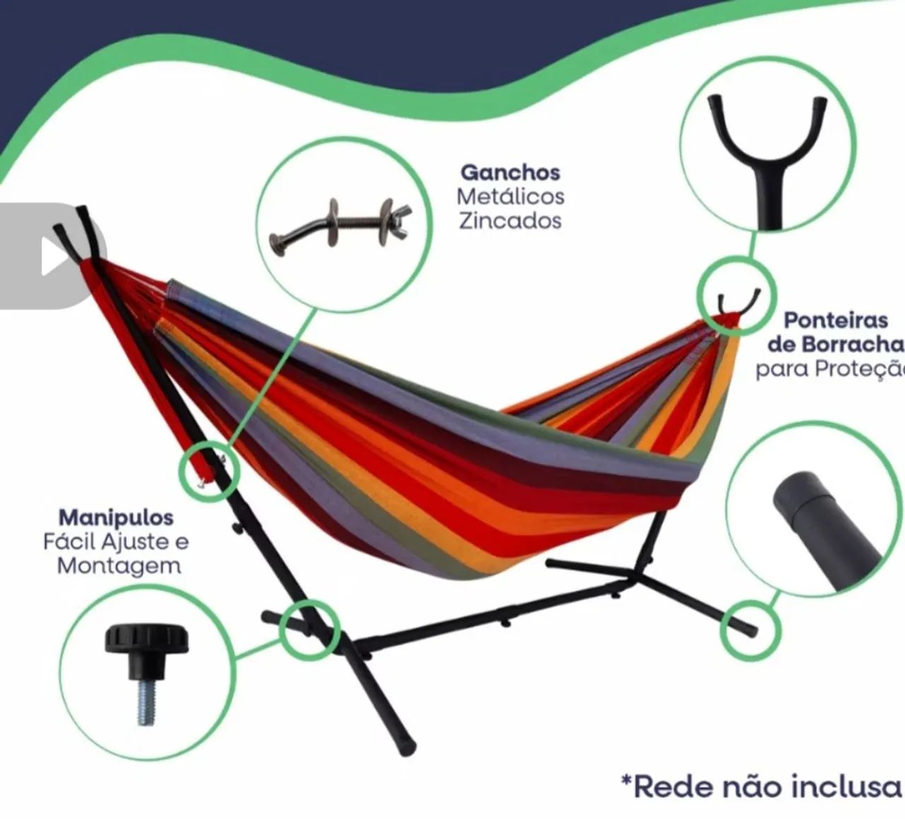Suporte de Rede Portátil Topsol