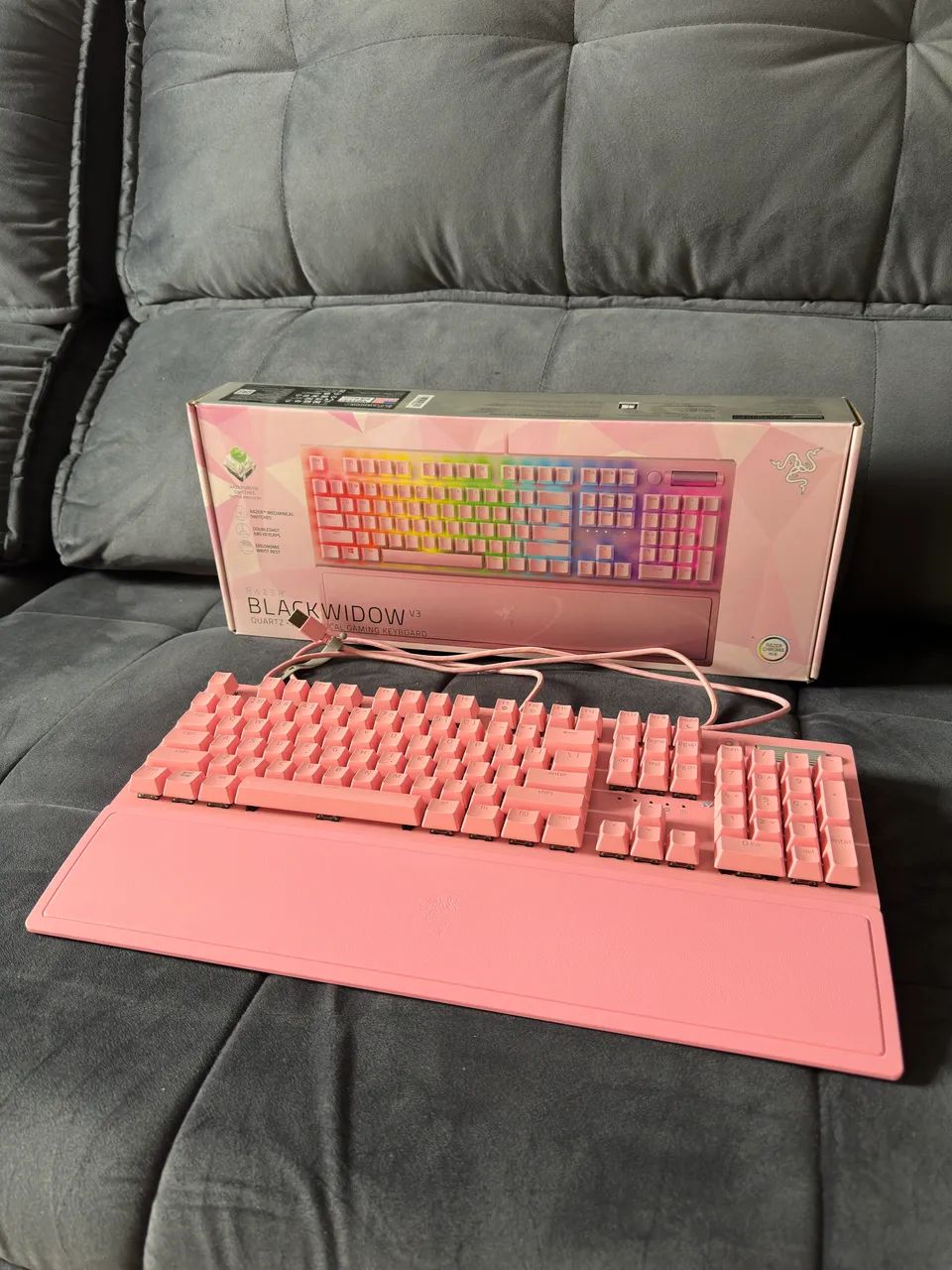 Teclado Razer Blackwidow V3 Quartz - Foto 3