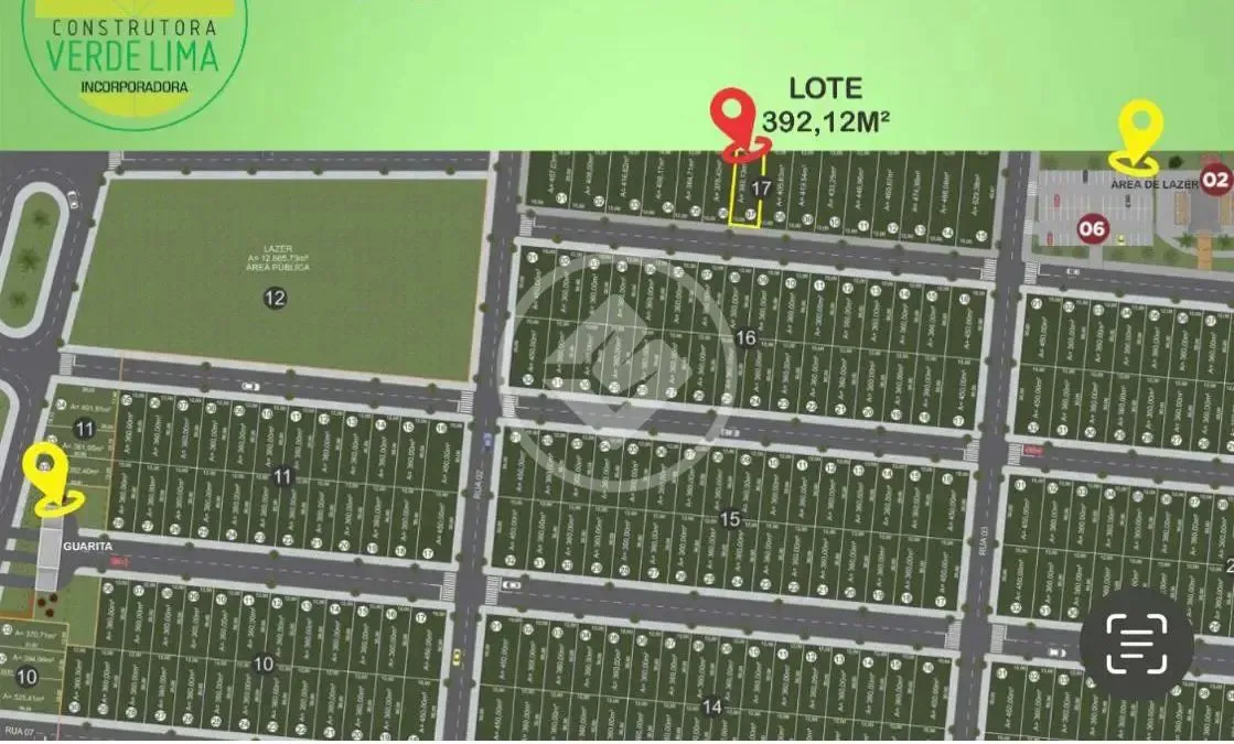 Vende-se terreno Burittis Prime Campo Verde MT. 393m2. R$ 340.000,00. codigo: 120438