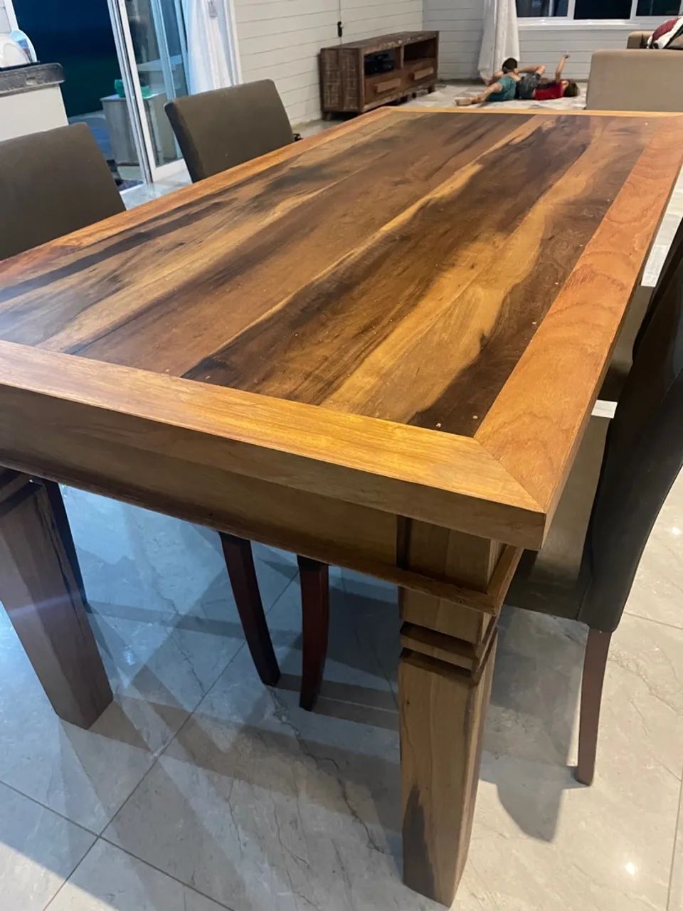 Mesa de Jantar Rústica em Madeira Maciça - Foto 5