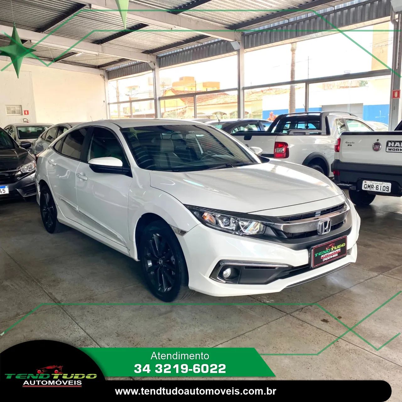 HONDA CIVIC 2.0 16V FLEXONE EX 4P CVT BRANCO 2021 - Foto 2