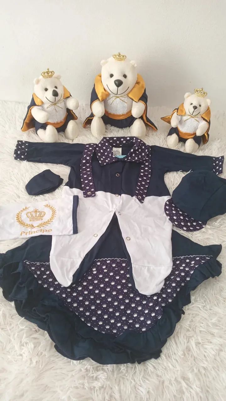 SAÍDA DE MATERNIDADE DE ALGODÃO COM 5 PEÇAS- PRODUTO NOVO  - Foto 2