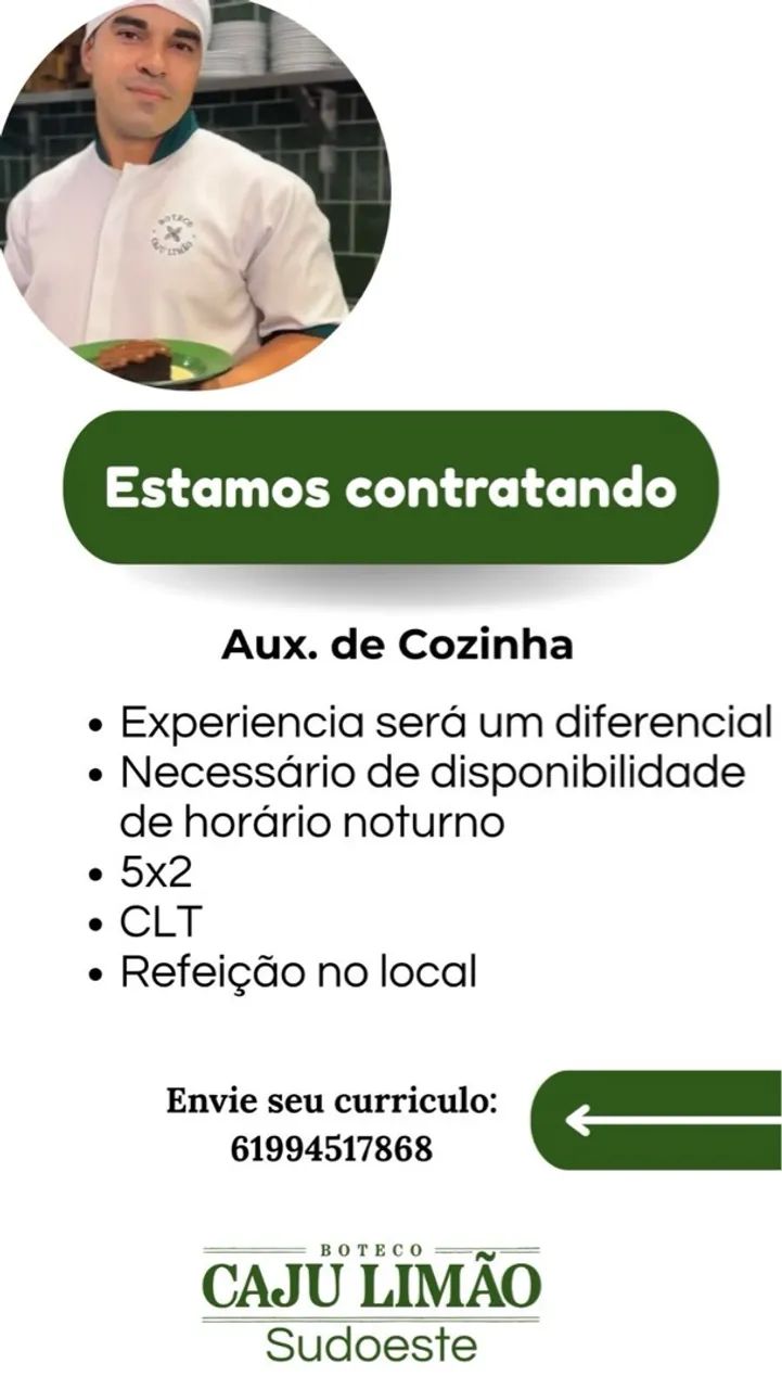 BOTECO CAJU LIMÃO CONTRATA SUDOESTE - Foto 3
