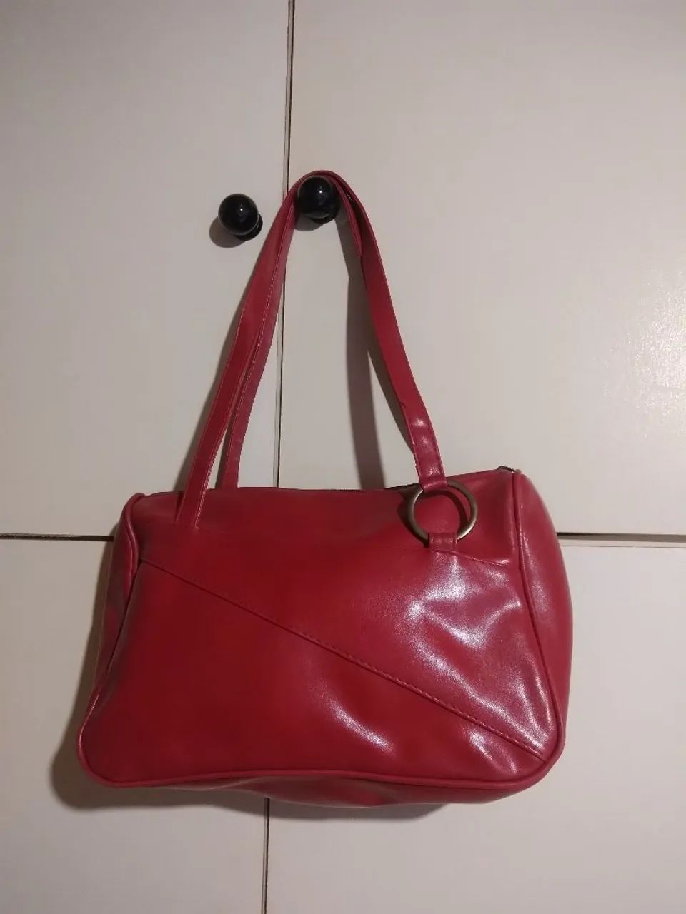 Bolsa de ombro vinho elegante - Foto 2