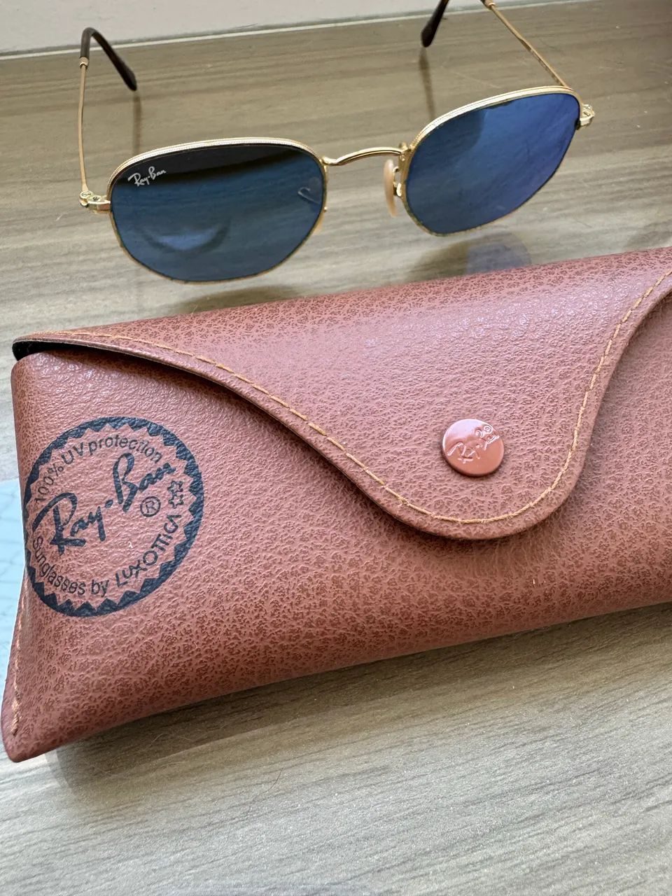 óculos de sol ray-ban hexagonal - Foto 4