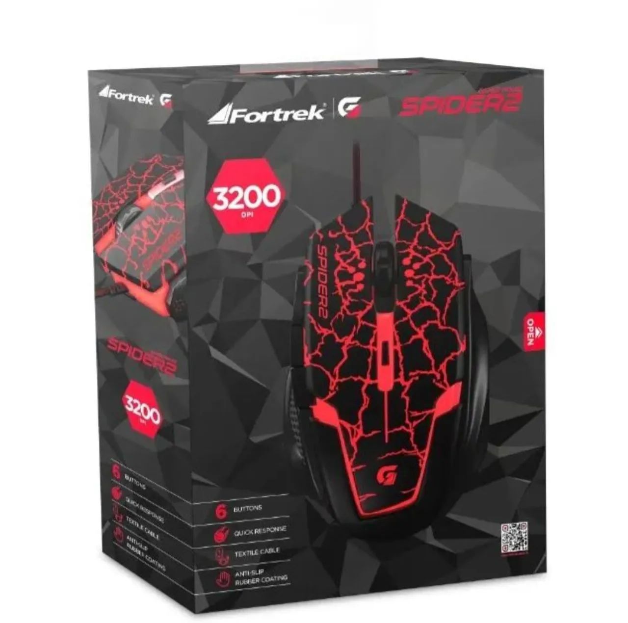 Mouse Gamer Fortrek Spider2 3200 DPI