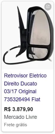 Retrovisor elétrico passageiro Fiat Ducato - Foto 5