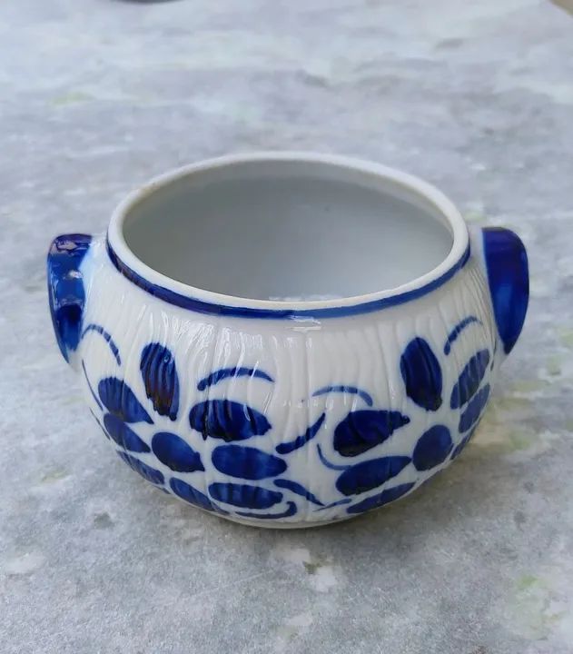Cumbuca Sopeira De Porcelana Azul Colonial 1,5L - Foto 6