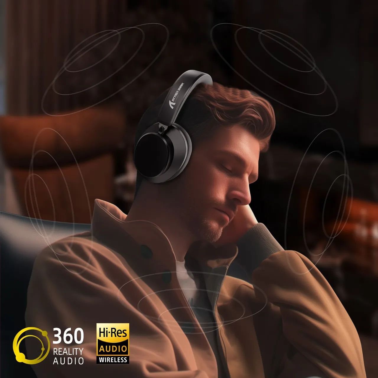 Headset sem fio Attack Shark G500 ANC - Foto 5