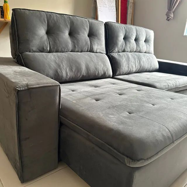 sofa retratil e reclinavel com pilowtop alto - Foto 2