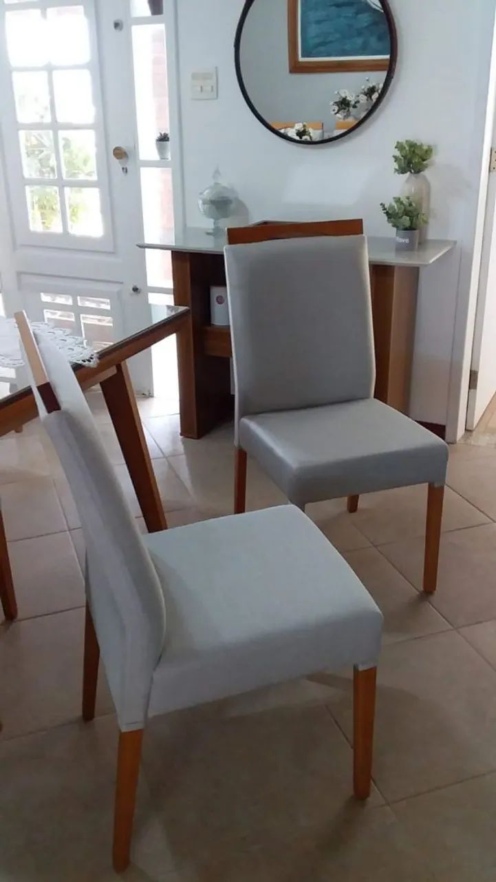 Cadeiras de Jantar Estofadas - Conforto e Elegância - Foto 4