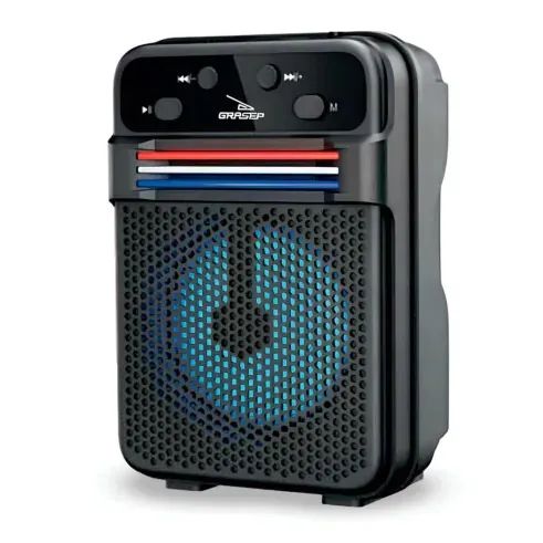 Caixa de Som Bluetooth Portátil com Rádio e USB GRASEP