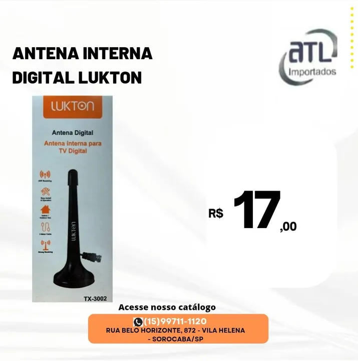 Antena Interna Digital Lukton TX-3002