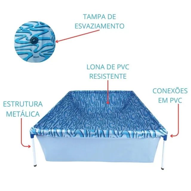 Piscina Retangular 1000 Litros -Mor - Foto 3