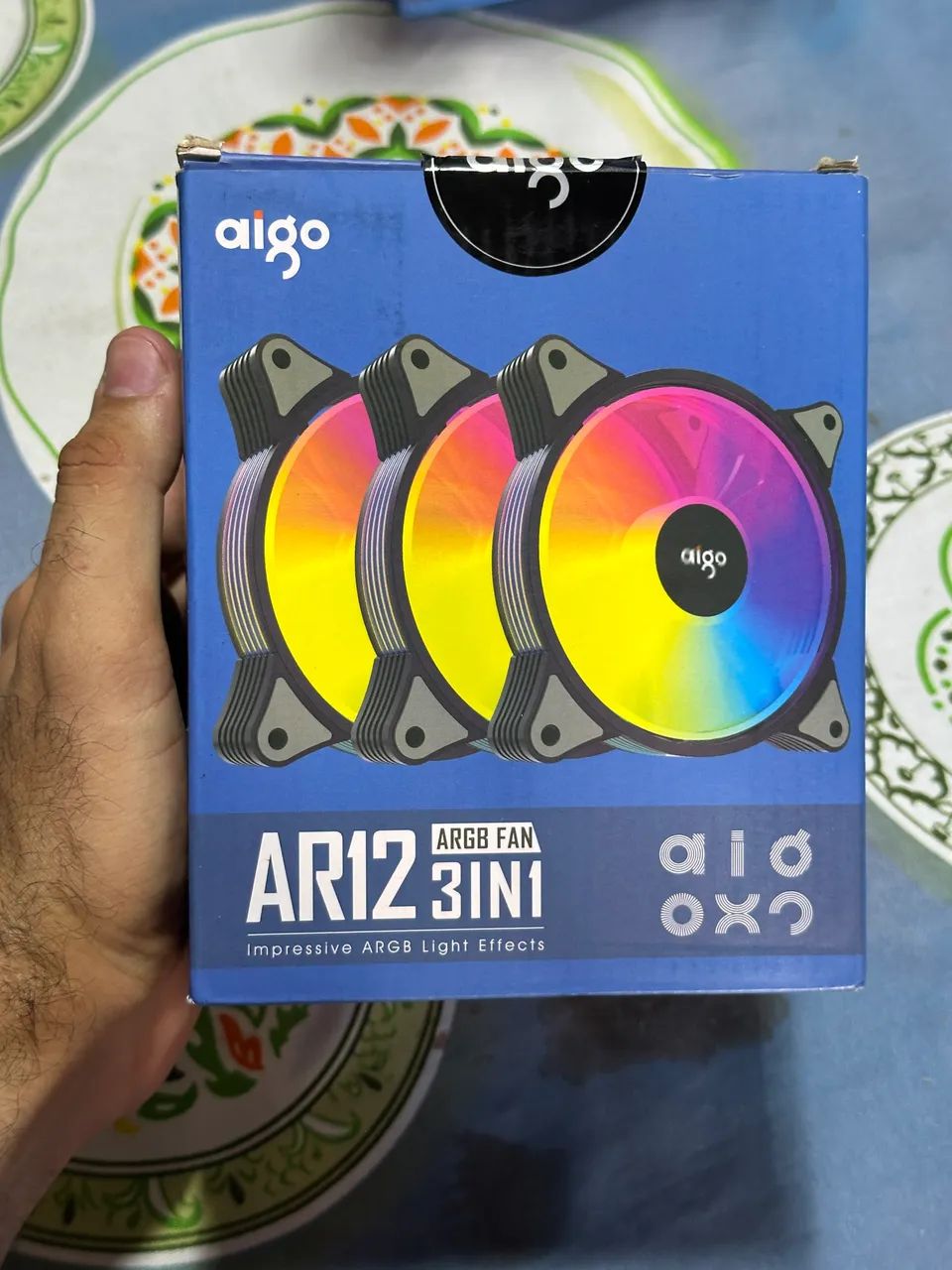 Kit com 8 FANS AIGO AR12 + Controladora AIGO - Foto 3