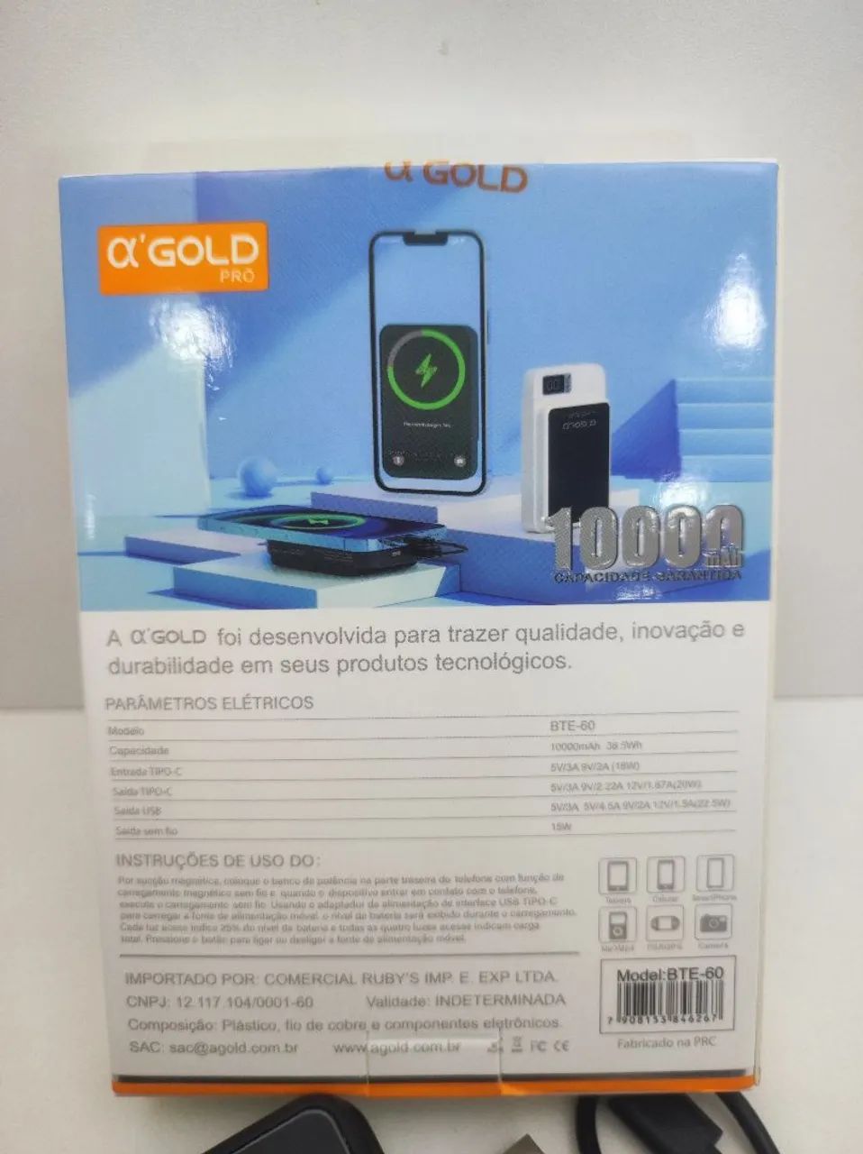 Carregador Portátil 10000mAh Turbo indução usb - Foto 3