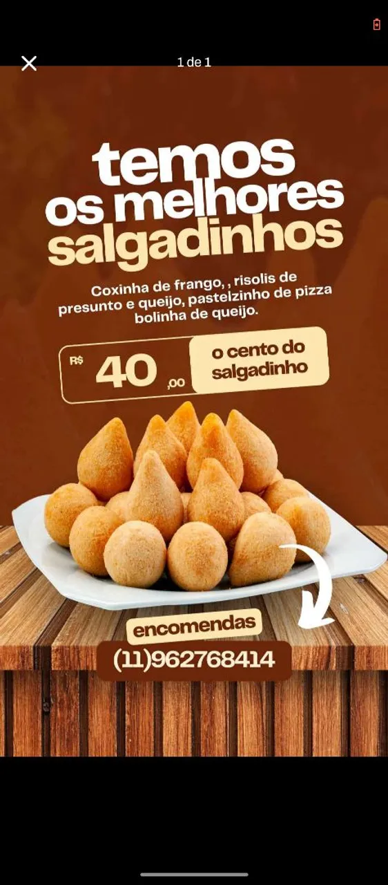 Salgadinhos deliciosos para sua festa!