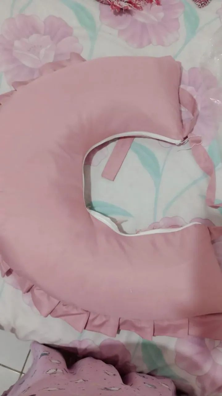 Ninho Redutor Almofada de Amamentação Luxo rose  - Foto 2