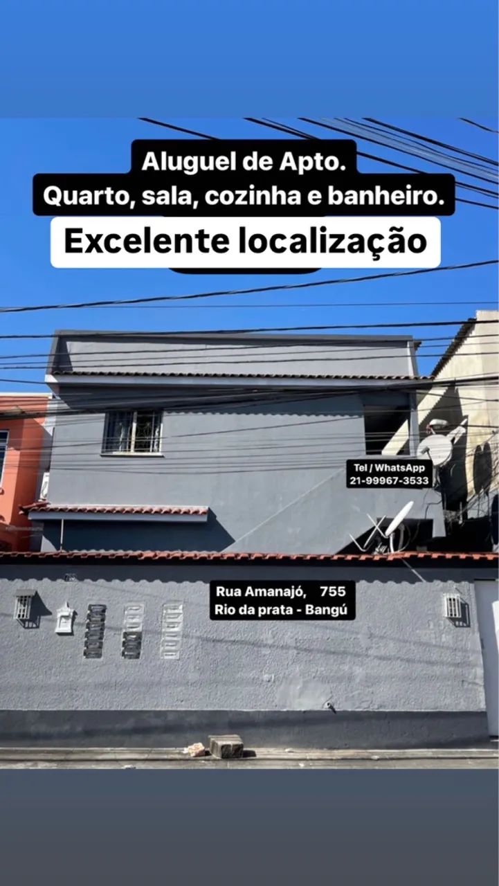 Apto. Rio da prata - Bangu - EXCELENTE LOCALIZAÇÃO