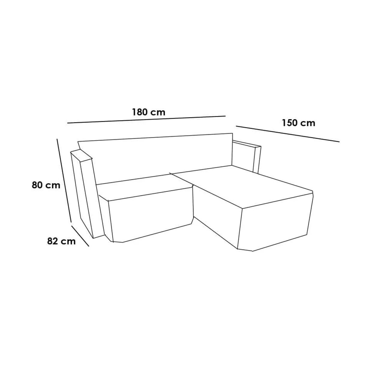 Sofá Opel 2 Lugares com Chaise 180cm Tecido Linho- Produto Novo  - Foto 3