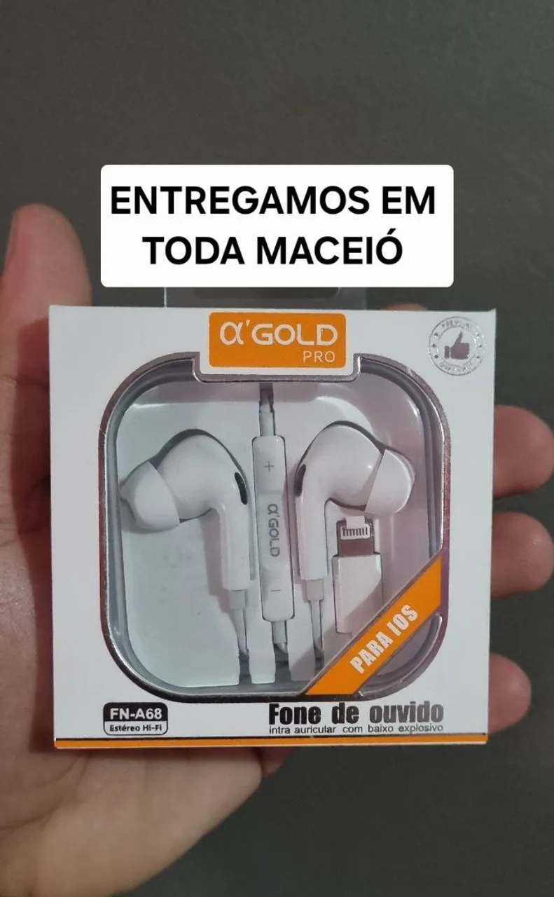 Fone de Ouvido A'Gold Pro Para iOS