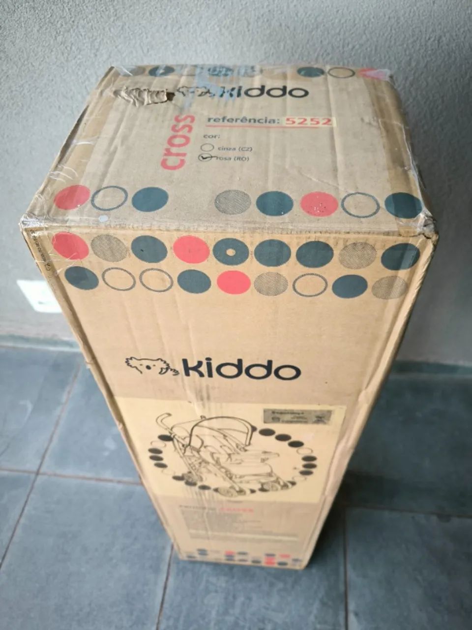 Carrinho de bebê Kiddo, modelo cross, rosa e preto - Foto 3