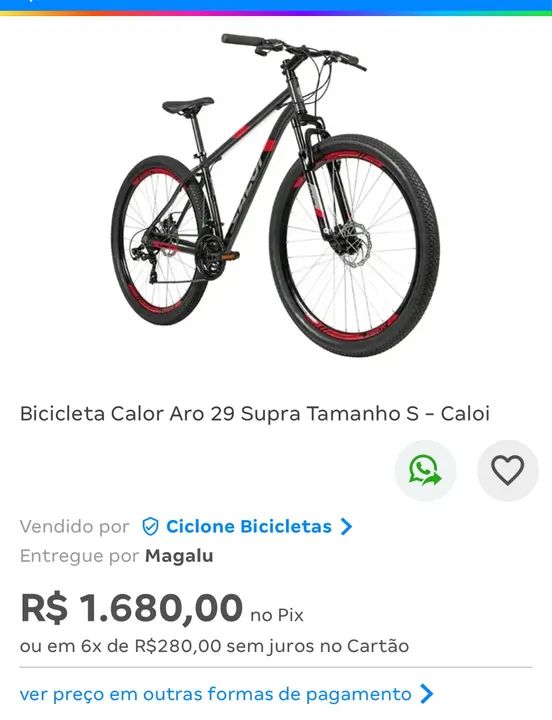 Bicicleta Caloi Supra aro 29 com marcha - Foto 3