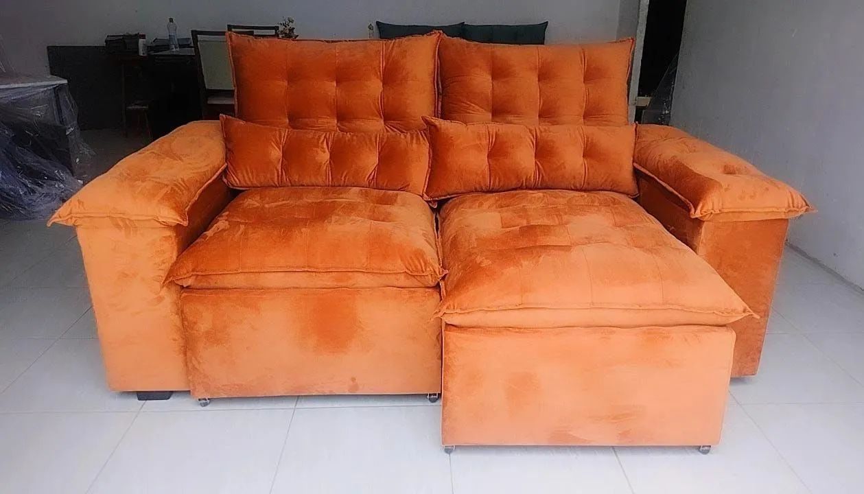 Sofá Retrátil e Reclinável todo Acolchoado  - Foto 4
