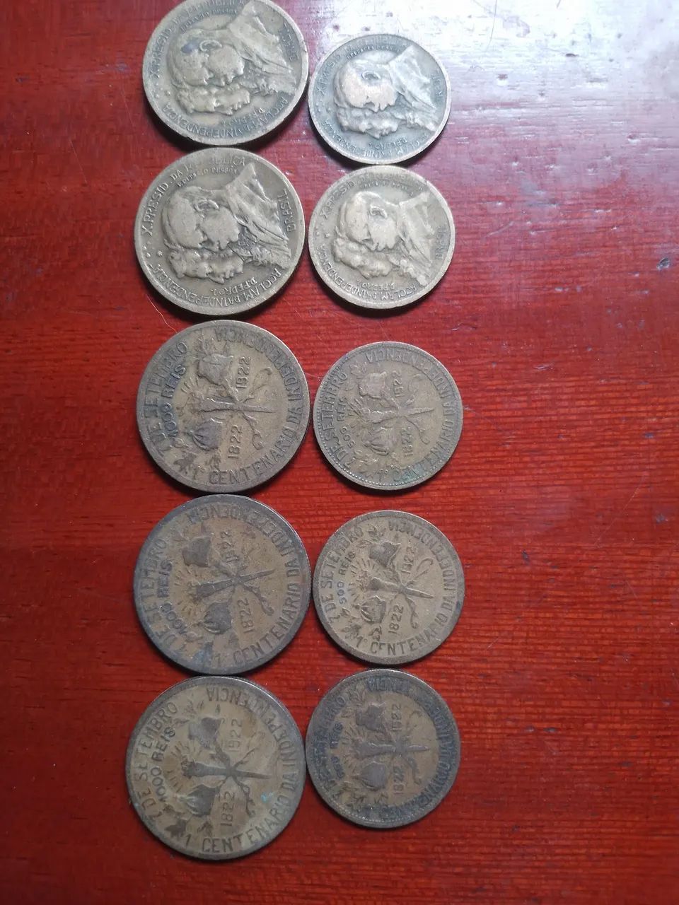 Kit com 10 moedas - 5 de 1000 Reis, 5 de 500 Reis de 1922 - Foto 3