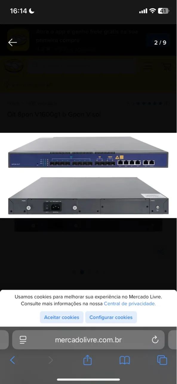 Olt Gpon vsol 8 portas64396508140930120