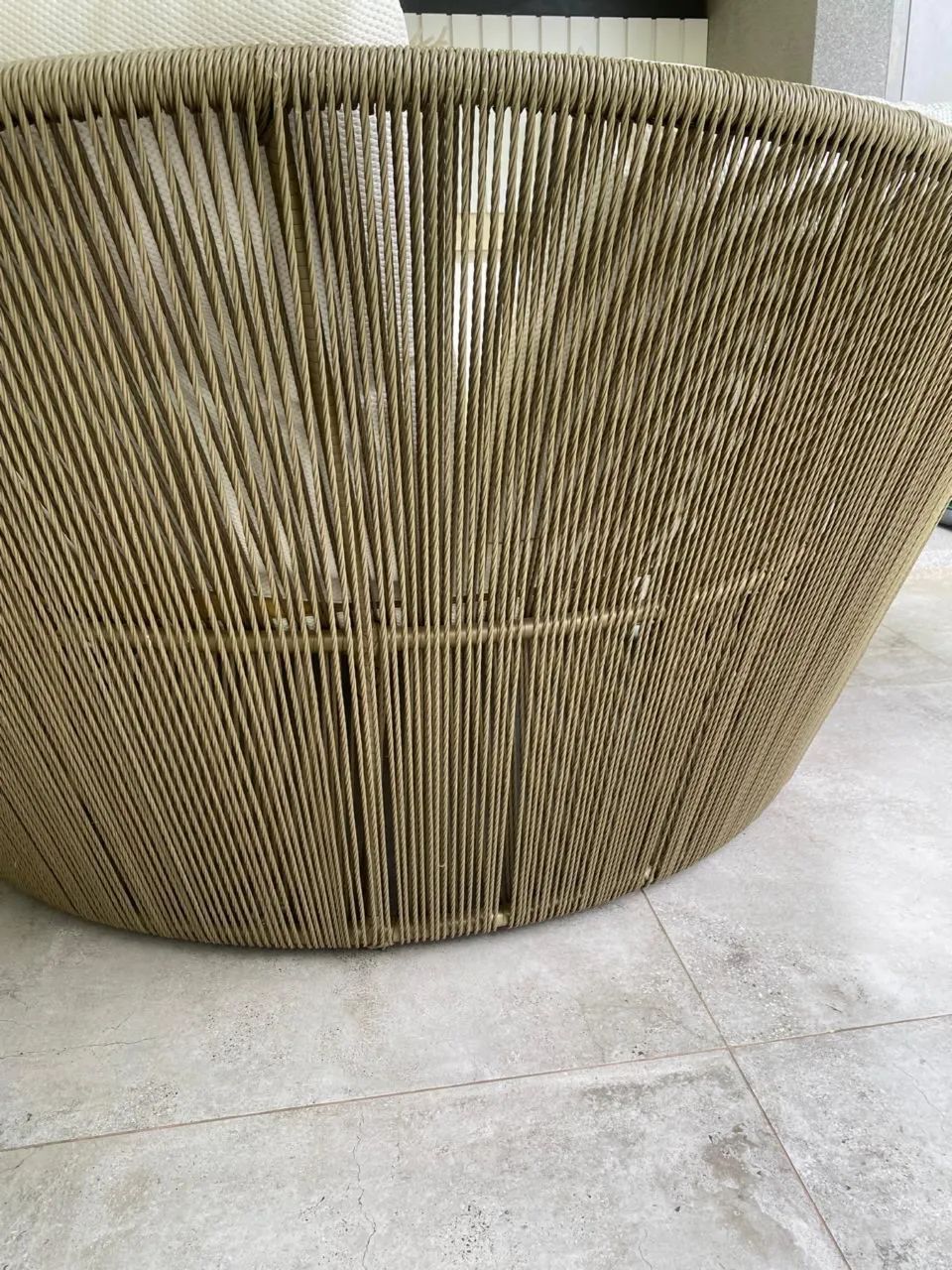 Chaise concha alumínio e corda náutica pouco uso - Foto 3