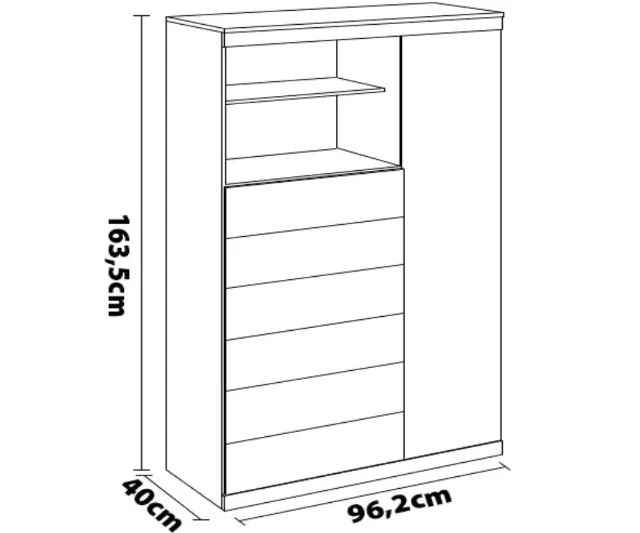 Cômoda Multiuso 6 Gavetas 1 Porta Nova entregamos - Foto 3