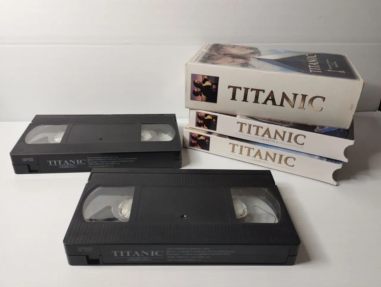 Fita VHS Dupla - Filme Titanic (Original Fox 1997) Leo DiCaprio  - Foto 4