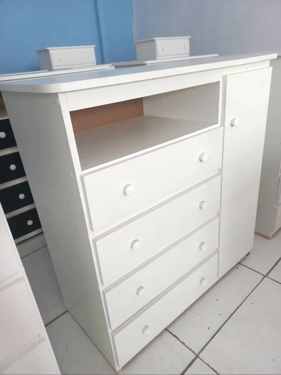 Cômoda Sapateira 4 ou 5 Gavetas MDF - Foto 3