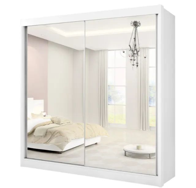 guarda roupa portas com espelho casal