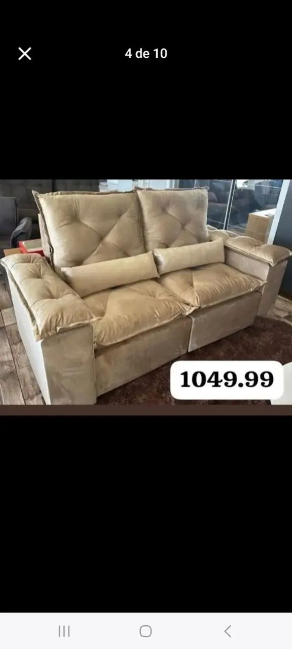 Sofá Cinza Moderno com Design Elegante - Foto 3