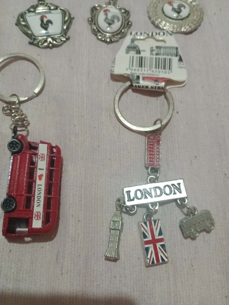 Coleção de Chaveiros Portugal e Londres 