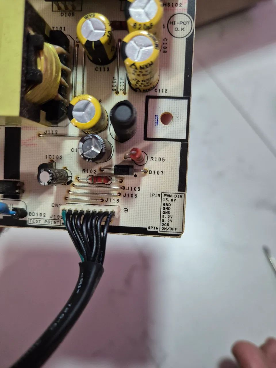 Placa Fonte Monitor Samsung Sync master P2470HN - IP-58155A - Foto 6