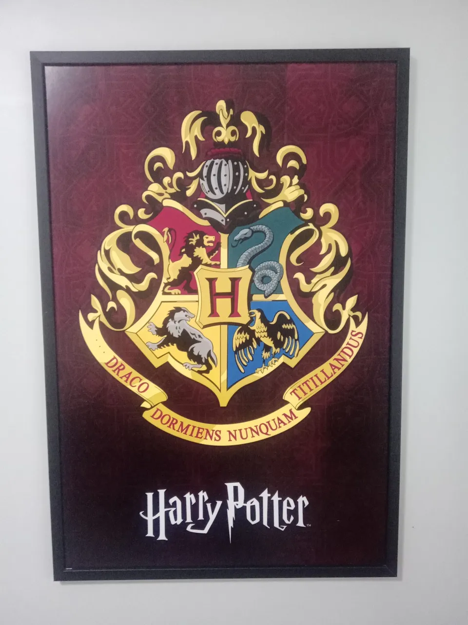 Quadro Harry Potter Brasão Hogwarts