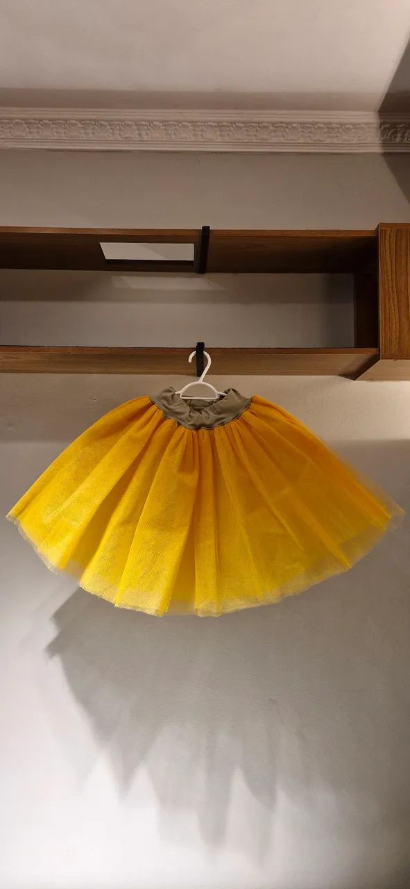 2 Saias Tutu Amarela para Menina