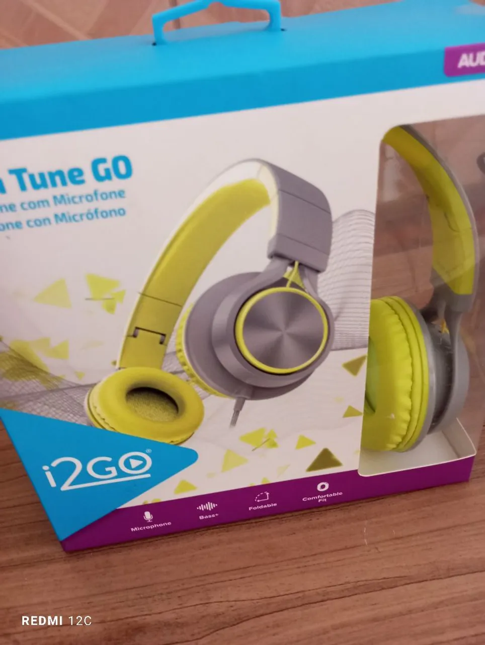 Headphone com microfone igGo Pc e celular, conector P2 novo lacrado <br>