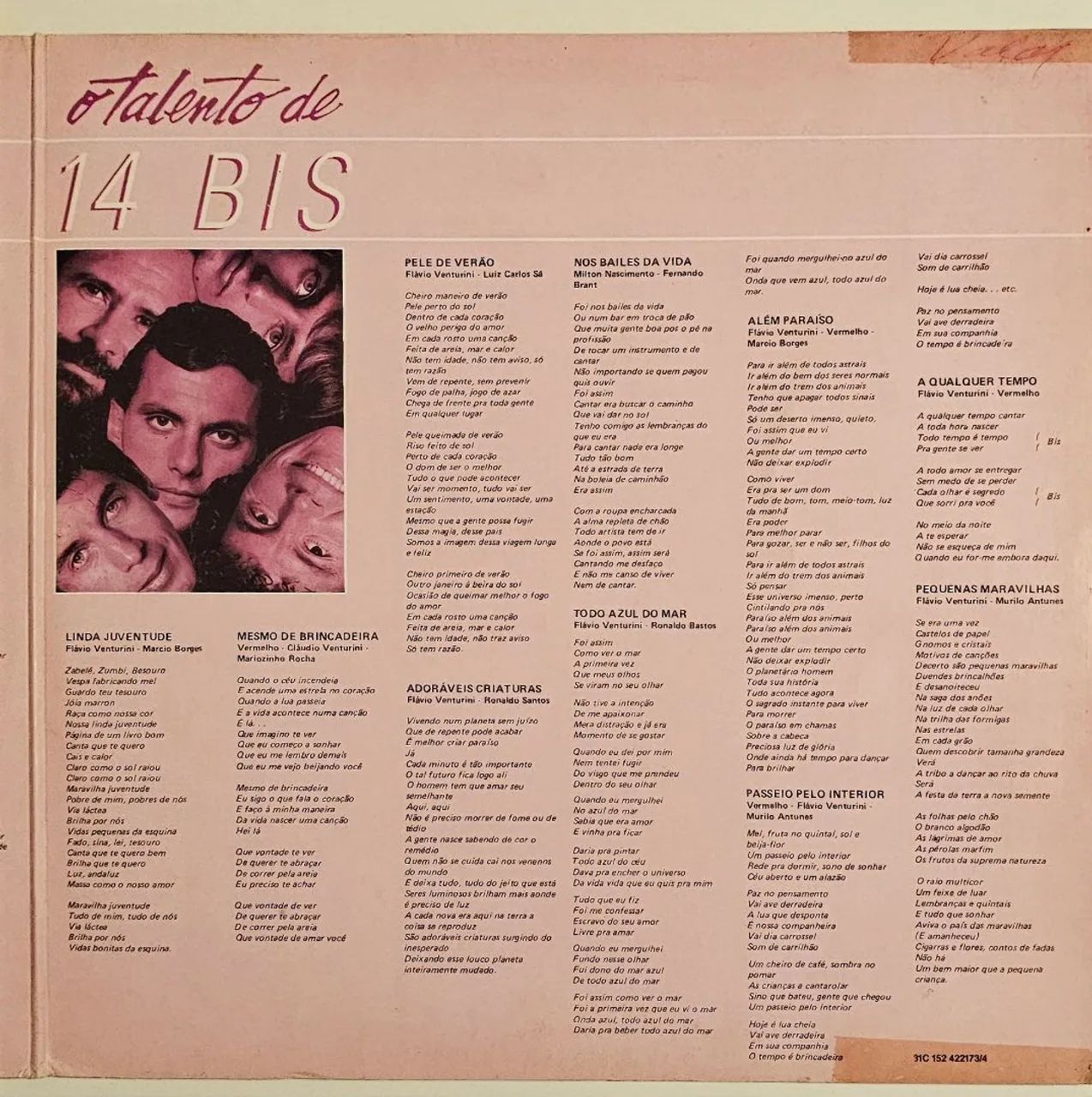 LP 14 BIS O TALENTO DE 14 BIS 1985 DUPLO COM ENCARTE VINIL - Foto 4