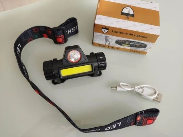 (Nova) Lanterna de Cabeça LED Lintian Lt-8515 Recarregável