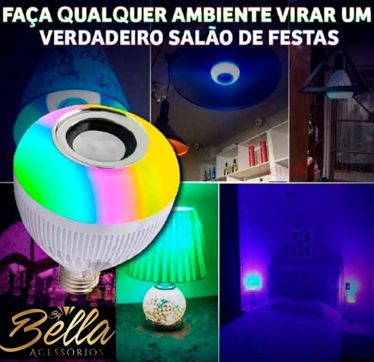 LÂMPADA LED RGB VIA BLUETOOTH MUSICAL  - Foto 2
